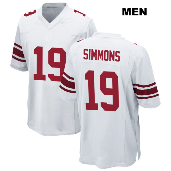 Isaiah Simmons Stitched New York Giants Away Mens Number 19 White Game Football Jersey