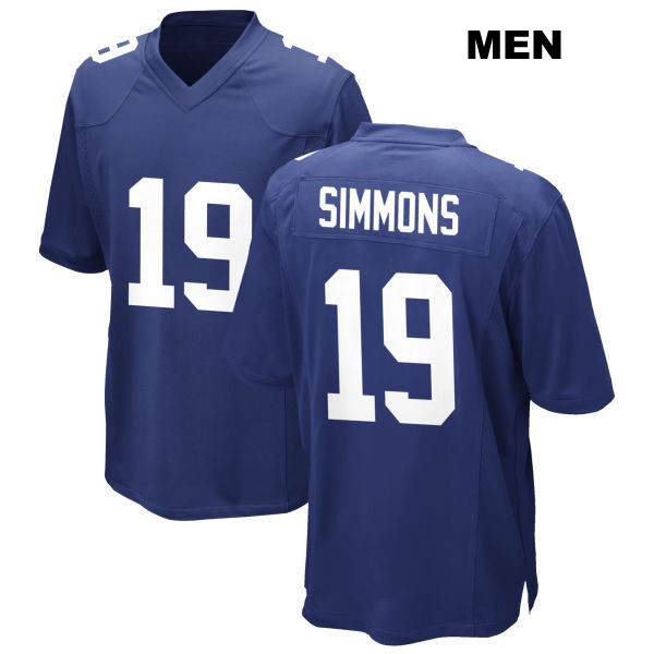 Stitched Isaiah Simmons Home New York Giants Mens Number 19 Royal Game Football Jersey
