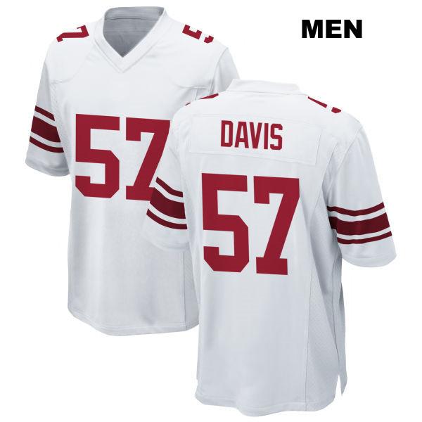 Jarrad Davis New York Giants Mens Stitched Number 57 Away White Game Football Jersey