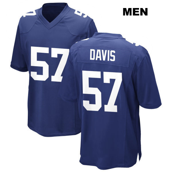 Jarrad Davis Stitched New York Giants Mens Number 57 Home Royal Game Football Jersey