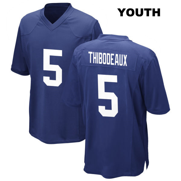 Kayvon Thibodeaux Stitched New York Giants Youth Number 5 Home Royal Game Football Jersey