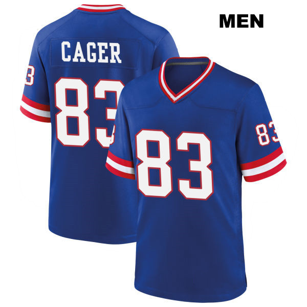 Lawrence Cager New York Giants Classic Mens Stitched Number 83 Blue Game Football Jersey