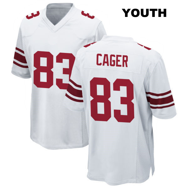 Lawrence Cager New York Giants Youth Away Number 83 Stitched White Game Football Jersey