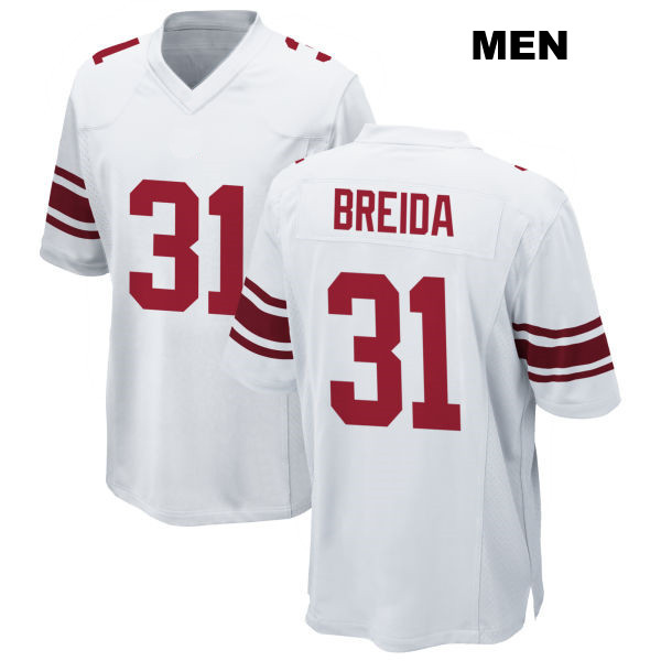 Matt Breida New York Giants Stitched Mens Away Number 31 White Game Football Jersey