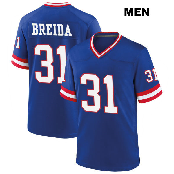 Stitched Matt Breida New York Giants Classic Mens Number 31 Blue Game Football Jersey