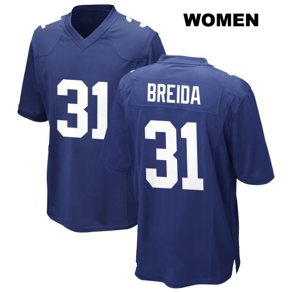 Home Matt Breida New York Giants Stitched Womens Number 31 Royal Game Football Jersey