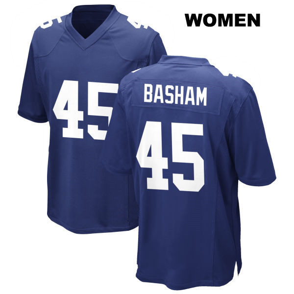 Boogie Basham New York Giants Stitched Home Womens Number 45 Royal Game Football Jersey