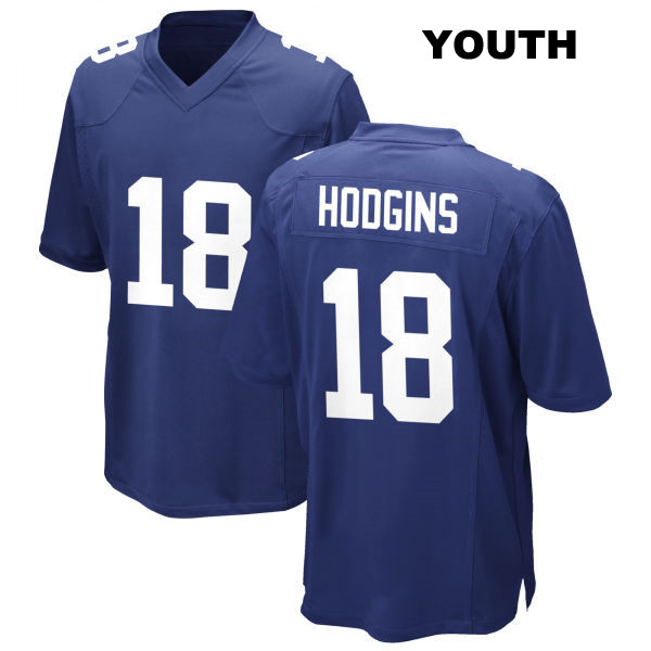 Isaiah Hodgins Home New York Giants Youth Number 18 Stitched Royal Game Football Jersey