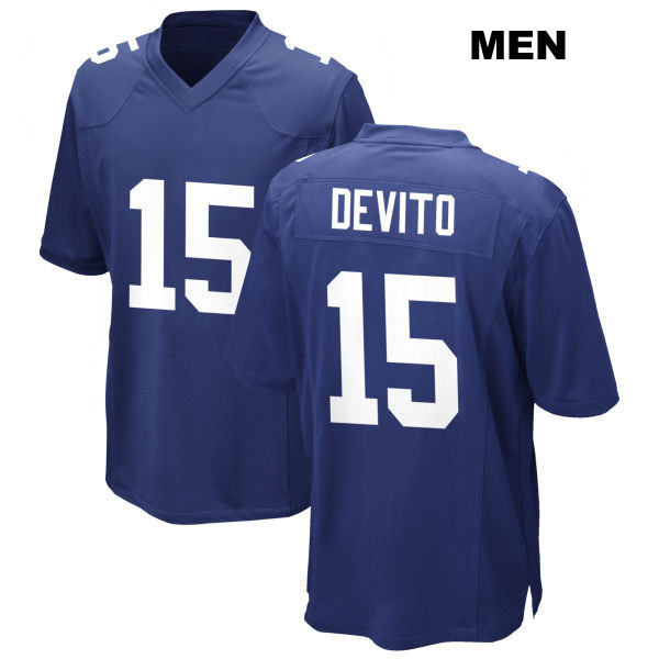 Home Tommy DeVito New York Giants Mens Number 15 Stitched Royal Game Football Jersey