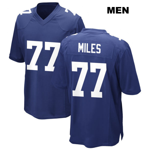 Joshua Miles New York Giants Home Stitched Mens Number 77 Royal Game Football Jersey