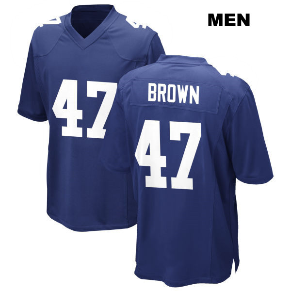 Cam Brown New York Giants Mens Stitched Number 47 Home Royal Game Football Jersey