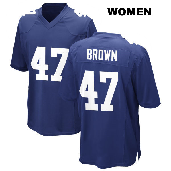 Cam Brown New York Giants Home Womens Number 47 Stitched Royal Game Football Jersey