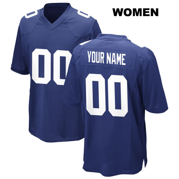 Giants Customized New York Giants Stitched Womens Home Royal Game Football Jersey