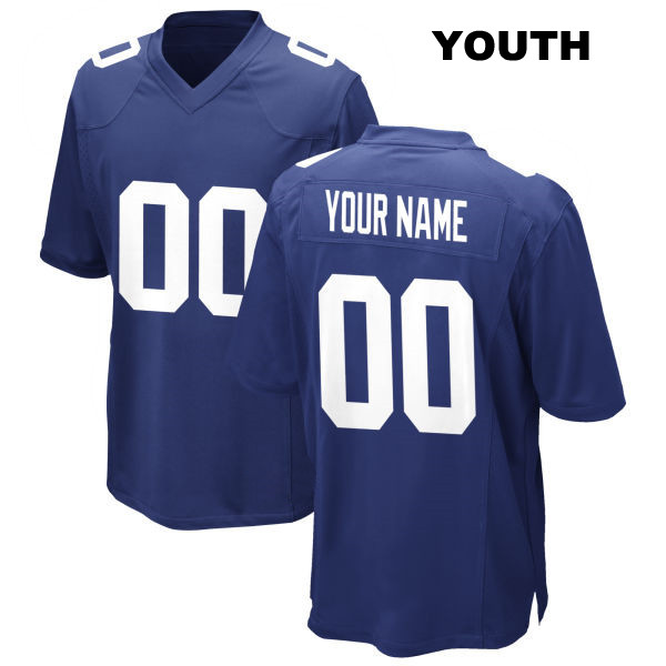 Giants Customized Stitched New York Giants Youth Home Royal Game Football Jersey
