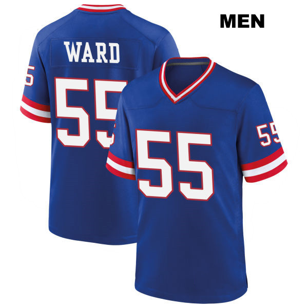 Jihad Ward Stitched New York Giants Mens Number 55 Classic Blue Game Football Jersey