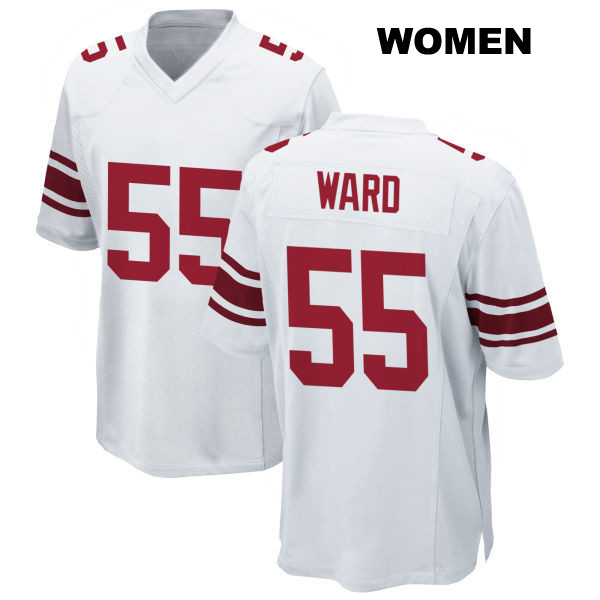 Jihad Ward New York Giants Away Womens Number 55 Stitched White Game Football Jersey