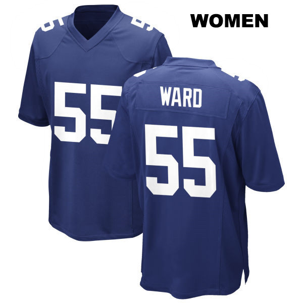 Jihad Ward Stitched New York Giants Womens Number 55 Home Royal Game Football Jersey